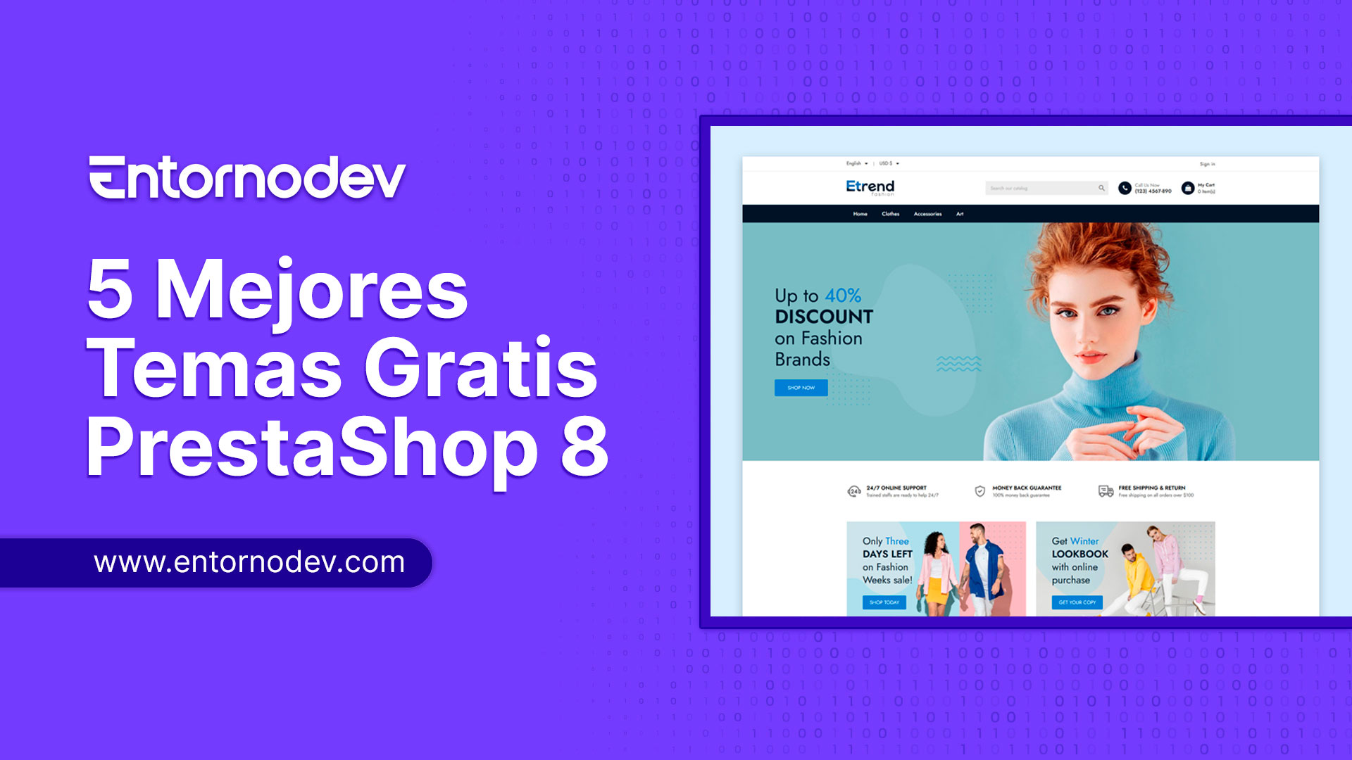 Los 5 Mejores Temas Gratis de PrestaShop 8
