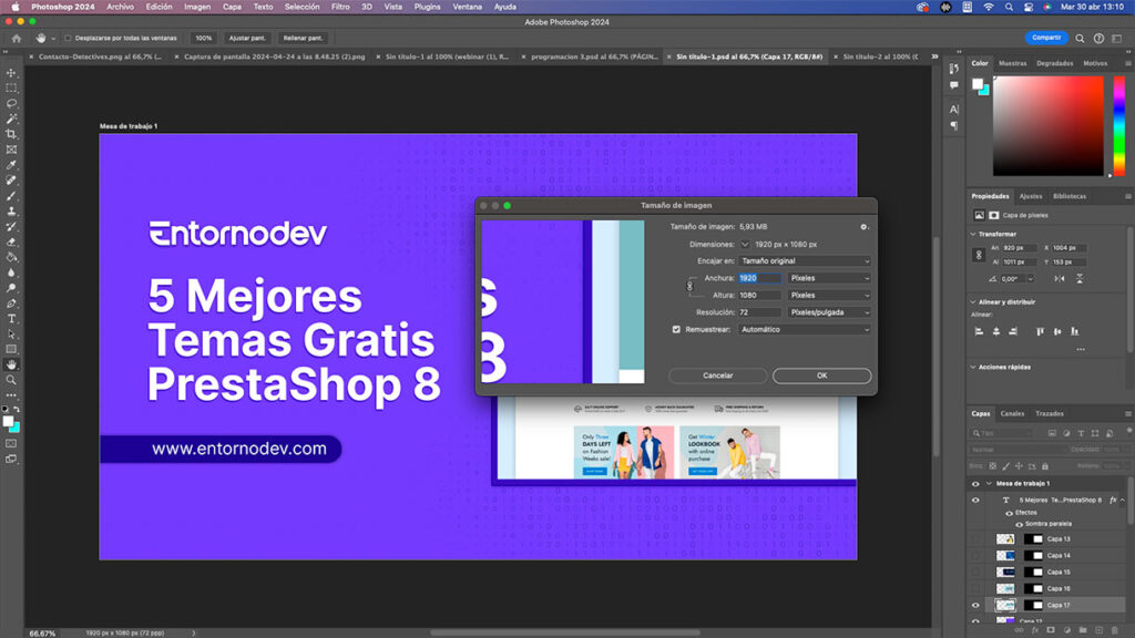 redimensionar imagen photoshop